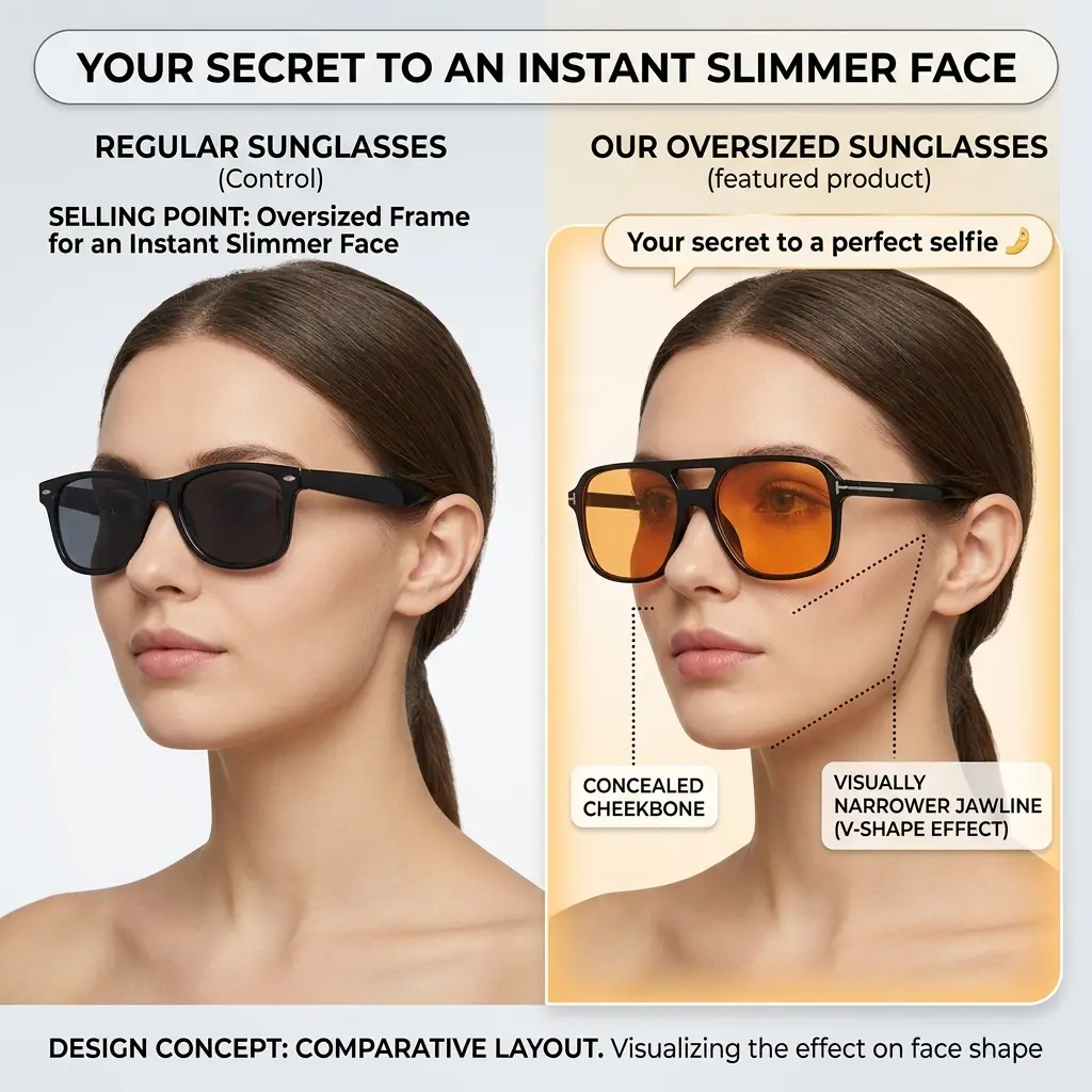 Double Bridge Aviator Sunglasses, Black Frame, Orange Lens  display picture 3