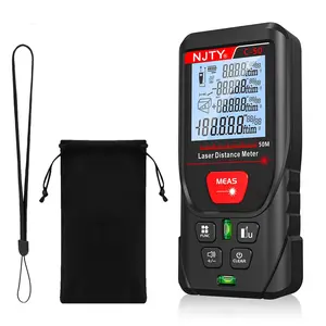 Laser Distance Meter Tape Measure, Laser Measuring Tool, Laser Range Finder, 50m/100m/200m, Measurement of Length Width Height Area Volume Pythagorean Theorem, Ideal for Room Layout, DIY, Construction & Indoor Projects | Gifts