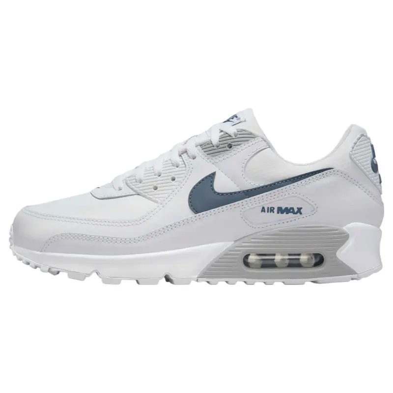 Nike Air Max 90 'White-Diffused Blue' Leather Running Shoe, Men's/Women's Sneaker for Walking, Style, Unisex