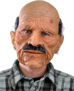 MorphCostume Hyperrealistic Grandpa Grumble Latex Mask, Realistic Old Man Halloween Mask, One Size