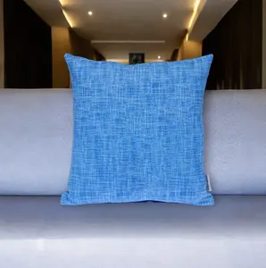 HomeRoots 18-in. Blue Cotton Throw Pillow, Sofa Cushion Pillow, Sofa Cushion Pillows