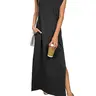 ANRABESS Women Summer Casual Sleeveless Maxi Dress 2026 Crewneck Loose Split Wrinkle-Free Beach Travel Vacation Long Sundress