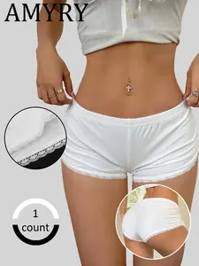 Women's Solid Color High Waist Shorts, Casual Comfy Breathable Shorts for Daily Wear, Ladies Bottoms for All Seasons, Casual Fitted Shorts