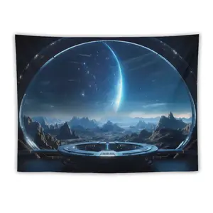 【DailyNap】Sci-Fi Planet Tapestry – Apocalyptic Astronomical Wall Hanging with Cosmic Design, Multi-Use Decoration or Blanket for Bedroom, Living Room, Dorm, Perfect Gift for Students & Sci-Fi Lovers