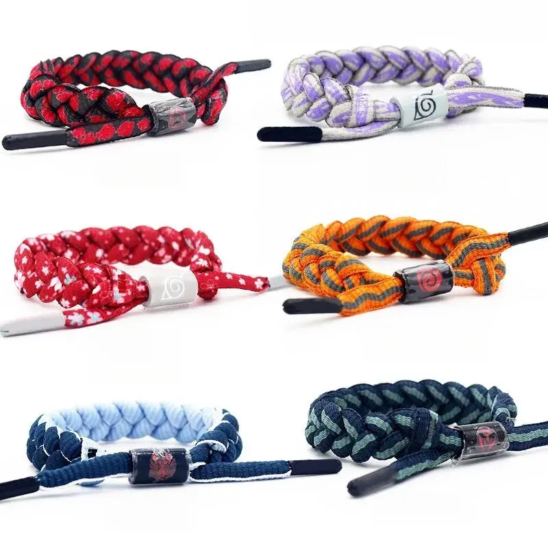 Anime Theme Adjustable Strap Bracelet - Exquisite Trendy Braided Look Mixed-Materials Jewelry, Casual Wear Accessory for Couples