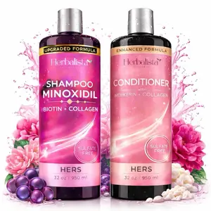 (Combo) 950ML Minoxidil +Biotin + Collagen Shampoo + Conditioner set For Women 32oz For Her - Sulfate-Free Thickening Hair Cleanser for Fuller-Looking, Stronger Hair, Unisex Daily Scalp Care.
