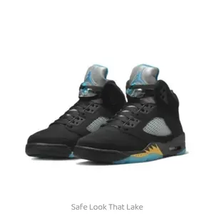 Retro Aqua Edition Casual Sports Versatile Durable Comfortable Basketball Shoes