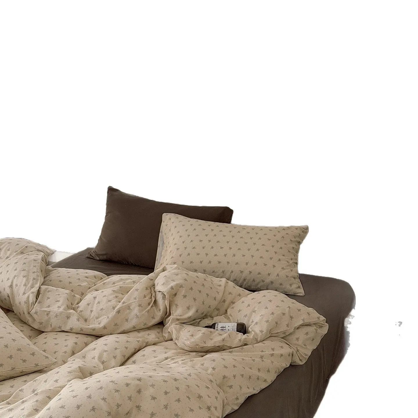Korean Style Floral Mix and Match Cotton Four Piece Bedding Set Spring Summer Pure Cotton Sheet Duvet Cover