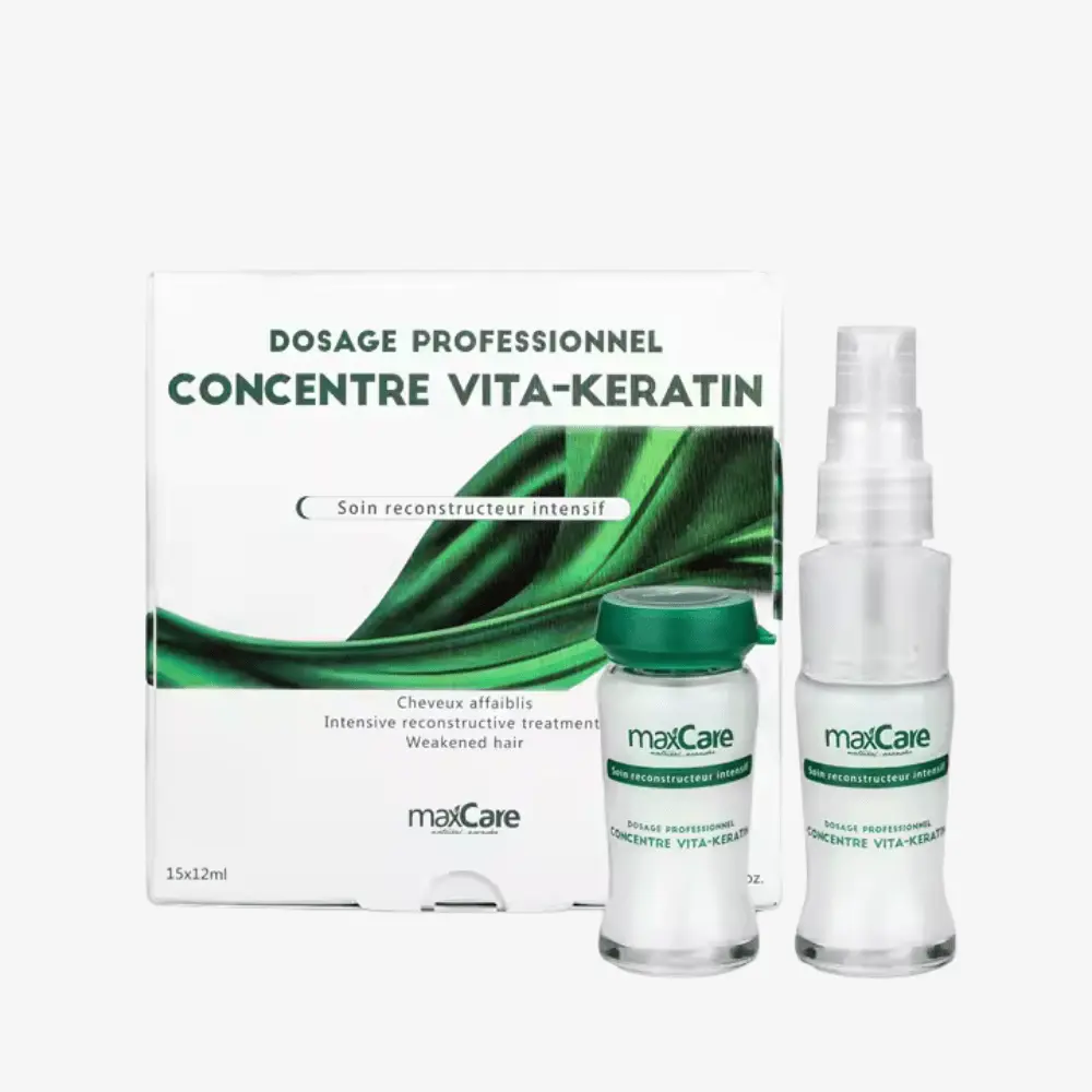 Vita-Keratin Concentrate Organic Herbal Haircare Treatment with Peppermint, Intensive Healthy Hair Support