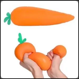 Large Squishy Stretchy Squeeze Carrot Stress Relief Toy