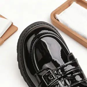 New Boys' Flat Shoes Black Shoes Children's Black and White Performance Shoes Boys' Dress Shoes