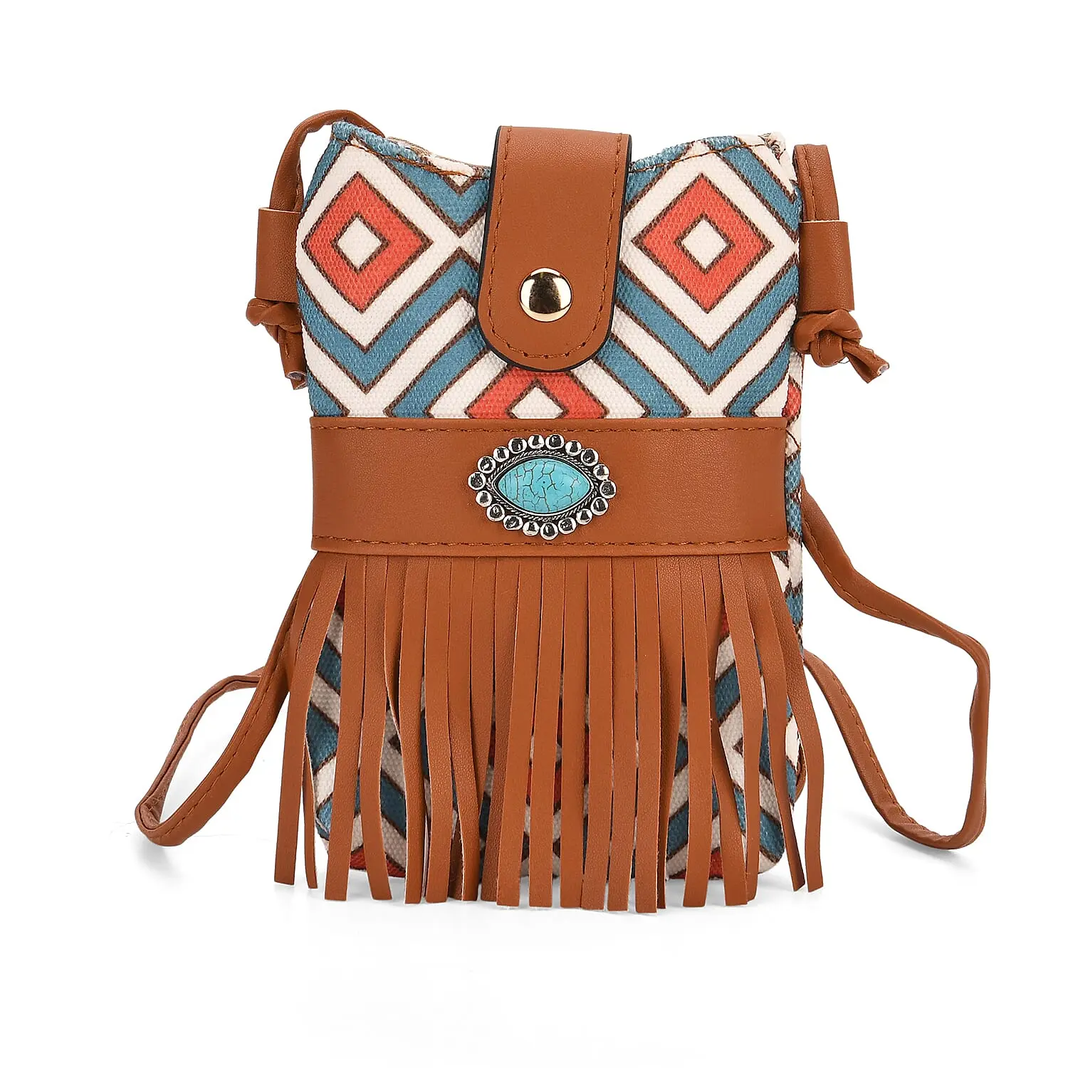 Brown Rhombus Multi Tassel