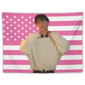 trend Actor Poster Malachi Celebrity Tapestry Barton Flag for Living Room Bedroom Wall Hanging for Friends Pink Gift