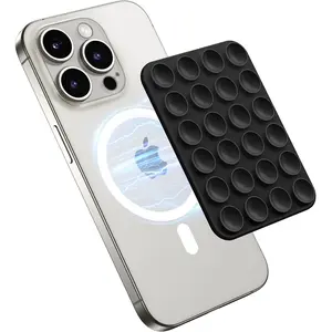 Magnetic Suction Phone Mount for MagSafe Case, Silicone Octo Cup Buddy Sticky Grip Holder for iPhone, Removable Hands-Free Selfie/Video