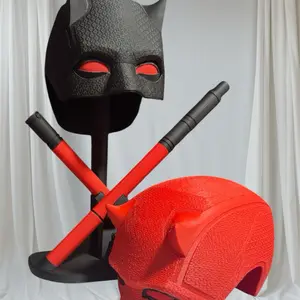Daredevil Cosplay Helmet – Textured or Smooth | Red or Black | 3D Printed Realistic Mask Halloween Mask Masks