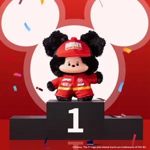 [Limited Edition New Product] Disney Mickey Mouse F1 Speed Life Collectible Plush Vinyl Figure Keychain,“Speedway Series” Soft Vinyl & Plush Hybrid Pendant,Lanyard Accessory for Race Fans, Disney Parks Enthusiasts, Keychain Gift for Adults & Kids