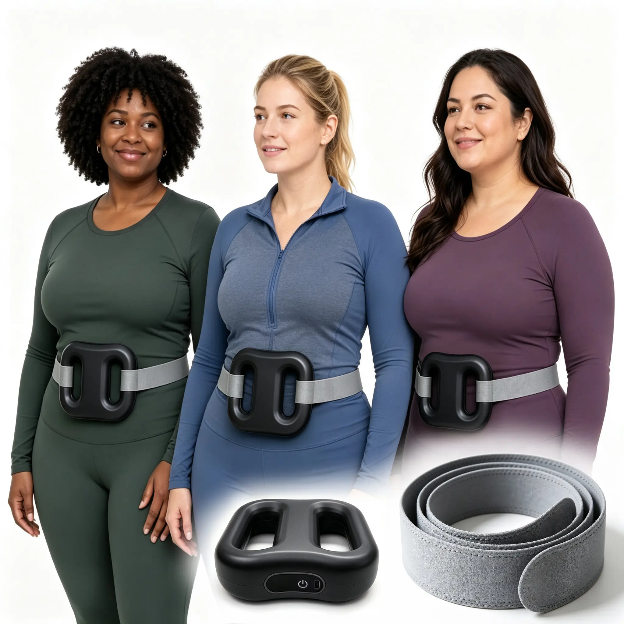 Wearable Fascia Ring Massager, Cordless Hands-Free Deep Tissue Device for Relaxing Muscle Recovery on the Back, Waist, Legs & Arms, Daily, Rechargeable, Compact, Muscle Relief