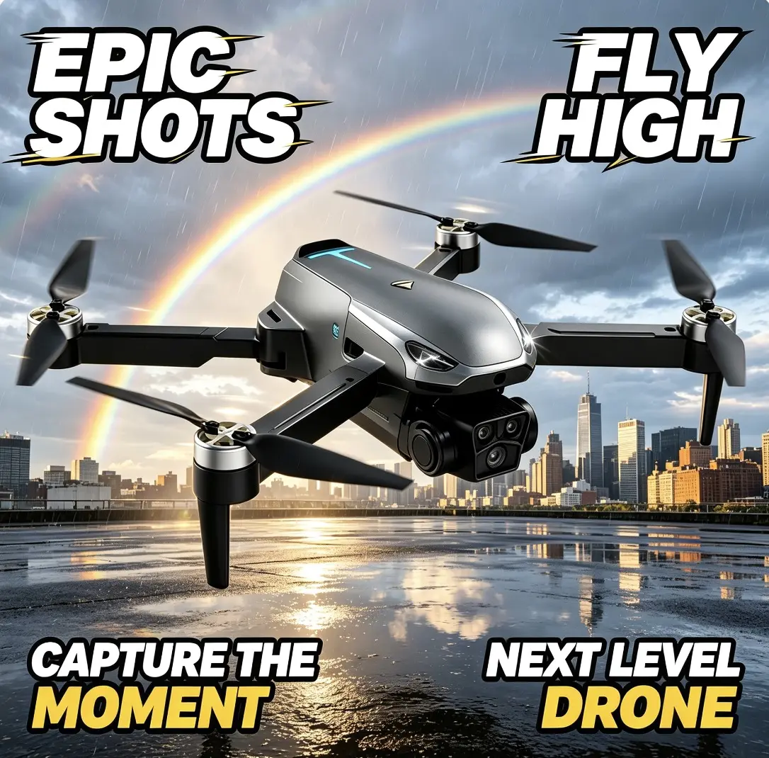 2026 M8 Pro Drone & 4K Camera, GPS & 5G WiFi FPV, Brushless Motor, Optical Flow Hover, Smart Obstacle Avoidance, Auto Return, 360° Stunt Roll, Dual Batteries Included