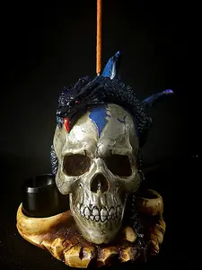 Dragon Master Incense Holder Plus More All-In-One Colorful Baby Dragon on a Skull!