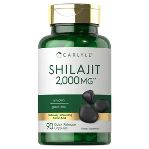 Carlyle Shilajit Capsules | 2000mg | 90 Count | Non-GMO and Gluten Free Supplement