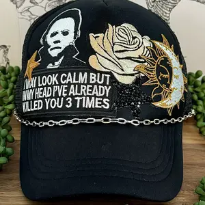 Michael Horror Patch Hat - Unisex, Embroidered Design