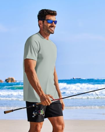PINSPARK 5 Pack Men's Dry Fit T-Shirts Moisture Wicking Athletic Shirts for Men Gym Tshirt Mens Undershirts Crewneck Tees,summerwins,father'sdaygifts,back to school,back to school shopping tiktokshopbacktoschool