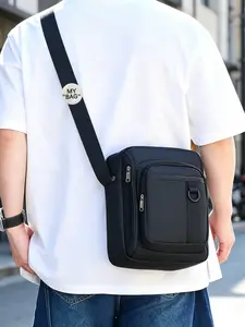 Men's Crossbody Bag, Large Capacity Lightweight Shoulder Bag with Security Pocket, Multi-Pocket Chest Pack, Adjustable Strap, Business & Daily Use