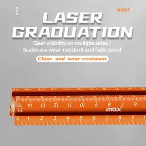 IMBOT Multifunctional Four-Sided Ruler Celling Leveling Ruler with Aluminum Alloy for Wall & Floor Tile Measurement Industrial Measuring Instrument for DIY Woodworking Carpentry Furniture Making and Construction