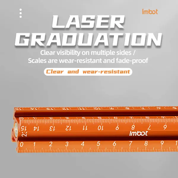 IMBOT Multifunctional Four-Sided Ruler Celling Leveling Ruler with Aluminum Alloy for Wall & Floor Tile Measurement Industrial Measuring Instrument for DIY Woodworking Carpentry Furniture Making and Construction