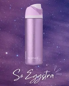 Owala So Eggstra Edition FreeSip Insulated Stainless Steel Water Bottle 24/32oz Leakproof BPA-Free Aesthetic Drinkware for Sport Lovers
