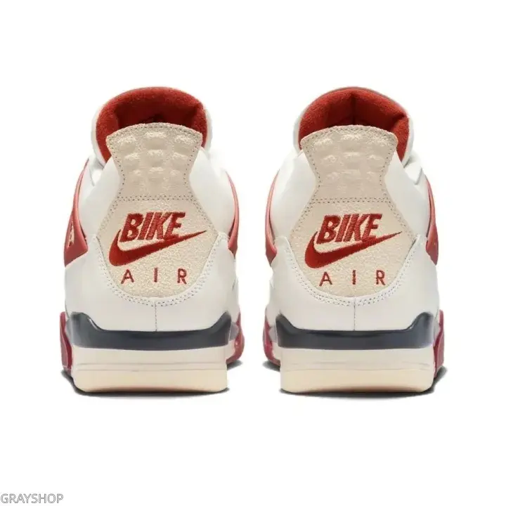 Warm Cream White Unisex Preppy Athletic Sneakers With Burgundy Red Trim Details, Retro Mid Top Design Packaged With Original Shoe Box, Ideal For Vintage Campus Outfits & Weekend Casual Hangouts