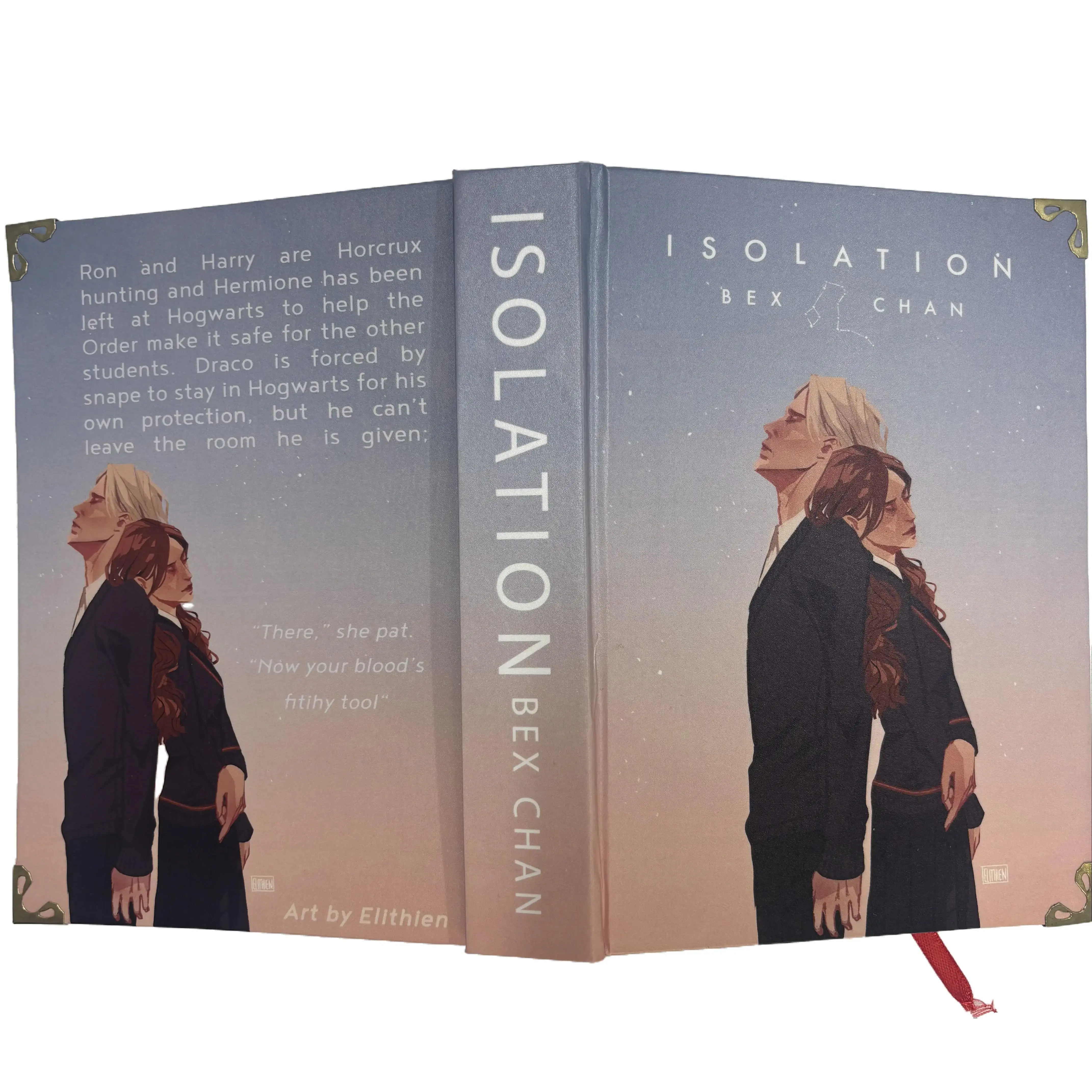 Isolation by Bex Chan Hardcover Book, Dramione Inspired Dark Romance Fantasy Reading Edition with Free Bookmark