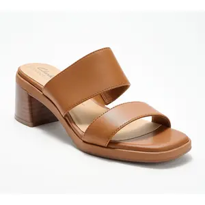 Clarks Collection Leather Heeled Sandals -Jaylan Dusk