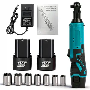 Electric Right Angle Ratchet Wrench, Socket Ratchet Wrench, 45 Nm High Torque Tool 3/8-Inch Drive Cordless Torque Wrench, Car Repair Tool for Screw & Nut Removal, Professional Power Tools