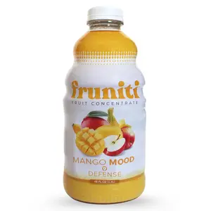 Fruniti Mango Smoothie Mix - Immunity Boost with Vitamin C, Zinc & Echinacea - No Sugar Added - Pineapple, Apple, Banana, Mango Purée - 48 FL OZ 2.4L - Effortless Smoothie Making