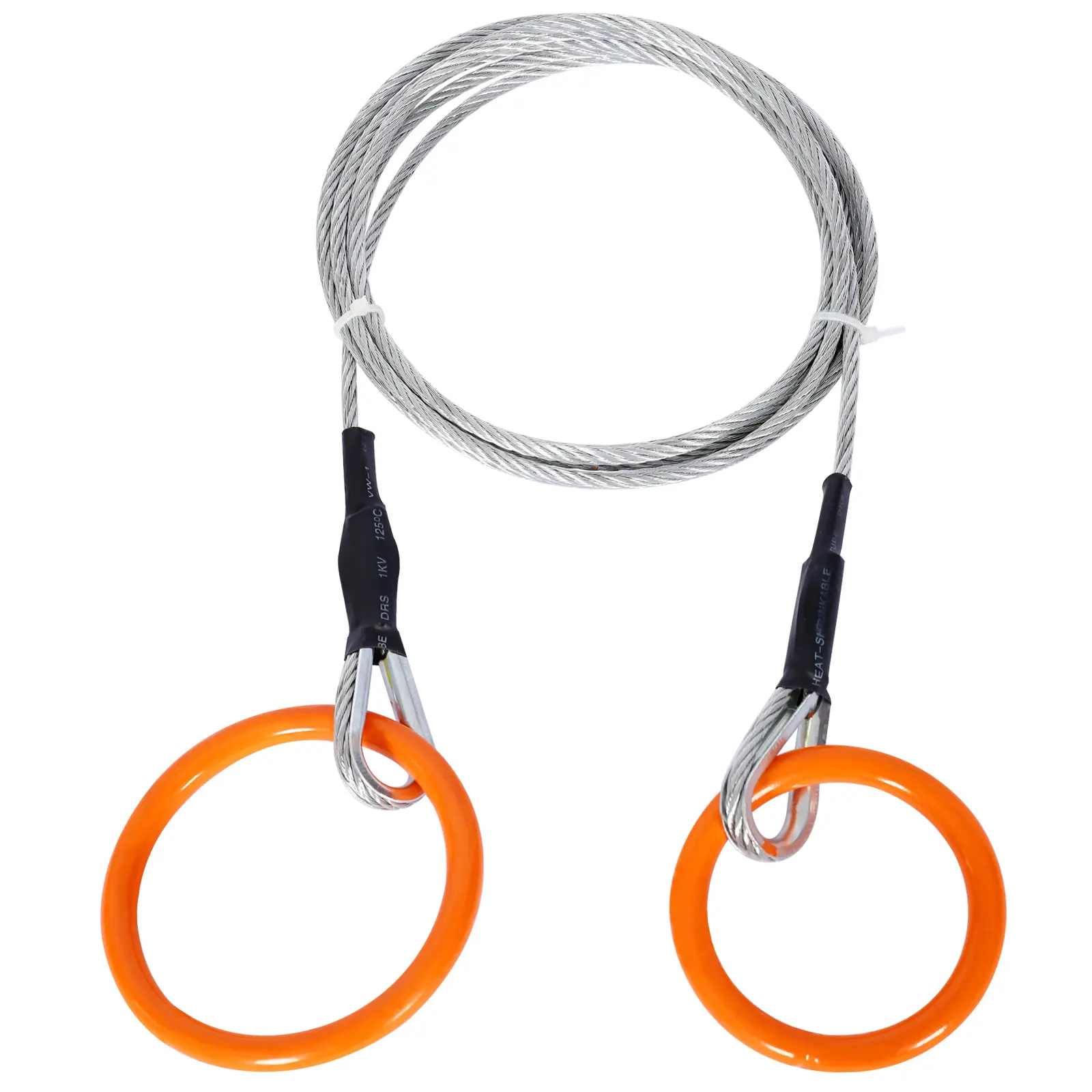 Log Choker Cable with Tow Ring 10 Feet Long Drop Forged Powder Coated Rust Resistant Rings Up to 2400 lbs Towing Capacity for ATV UTV Lawn Tractors