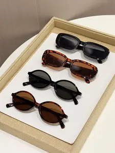 4 Pairs Customizable Fashionable Frames Sunglasses, Fits All Face Shapes, Ideal for Parties, Outdoor Activities, Fashion, Back-To-School, College Style, Plastic Sunglasses, Stylish Sunglasses, Trendy Sunglasses, Trendy Shades, Summer Sunglasses