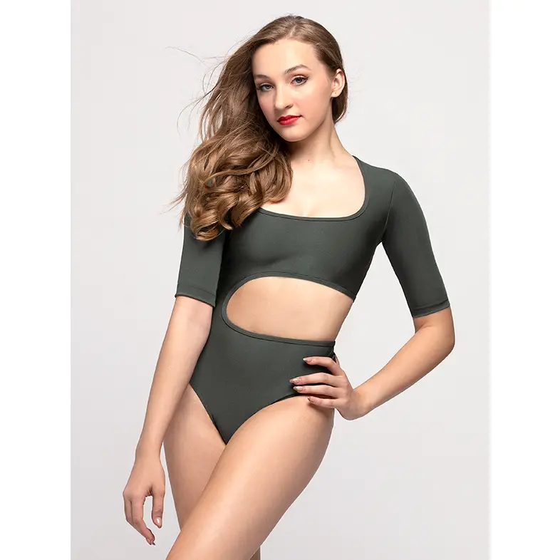 Gwen Metallic Army Leotard RTW