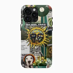 Sublime Summer Rock California Tough Phone Case for iPhone 17 16 15 14 13 12 11 Pro Max 8 Plus X Samsung Galaxy S24 S23 S22 Polycarbonate TPU Impact Resistant Shock Dispersion Glossy Finish Wireless Charging Compatible