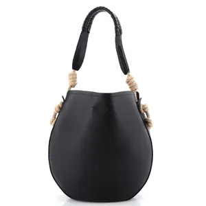 Pre-owned PRADA Leather Shoulder Bags Tambour Shoulder Bag with Rope Detail by Rebag