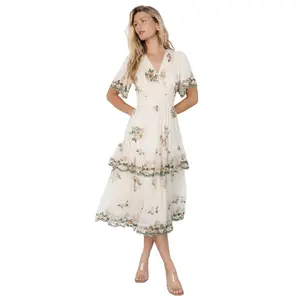 Cynthia Midi Dress | Cream Floral