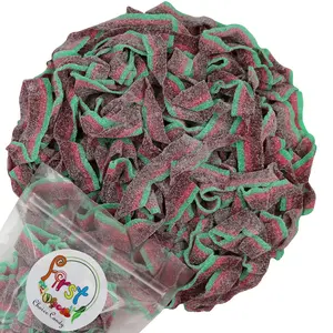 SOUR WATERMELON GUUMY CANDY BELTS 2LB BAG
