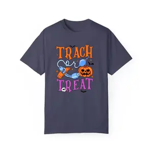 Respiratory Therapist Halloween Shirt Trach Or Treat Er Nurse Halloween, Classic, Top, Love, Sport, Stretch