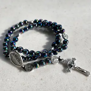 Stretchy Rosary Bracelet (Homemade and Made-to-order) Religious Jewelry Gift