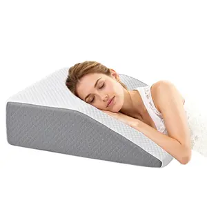 Premium Memory Foam Wedge Pillow with Washable Cover, Triangle Design Body Pillow for Sleep Apnea Relief