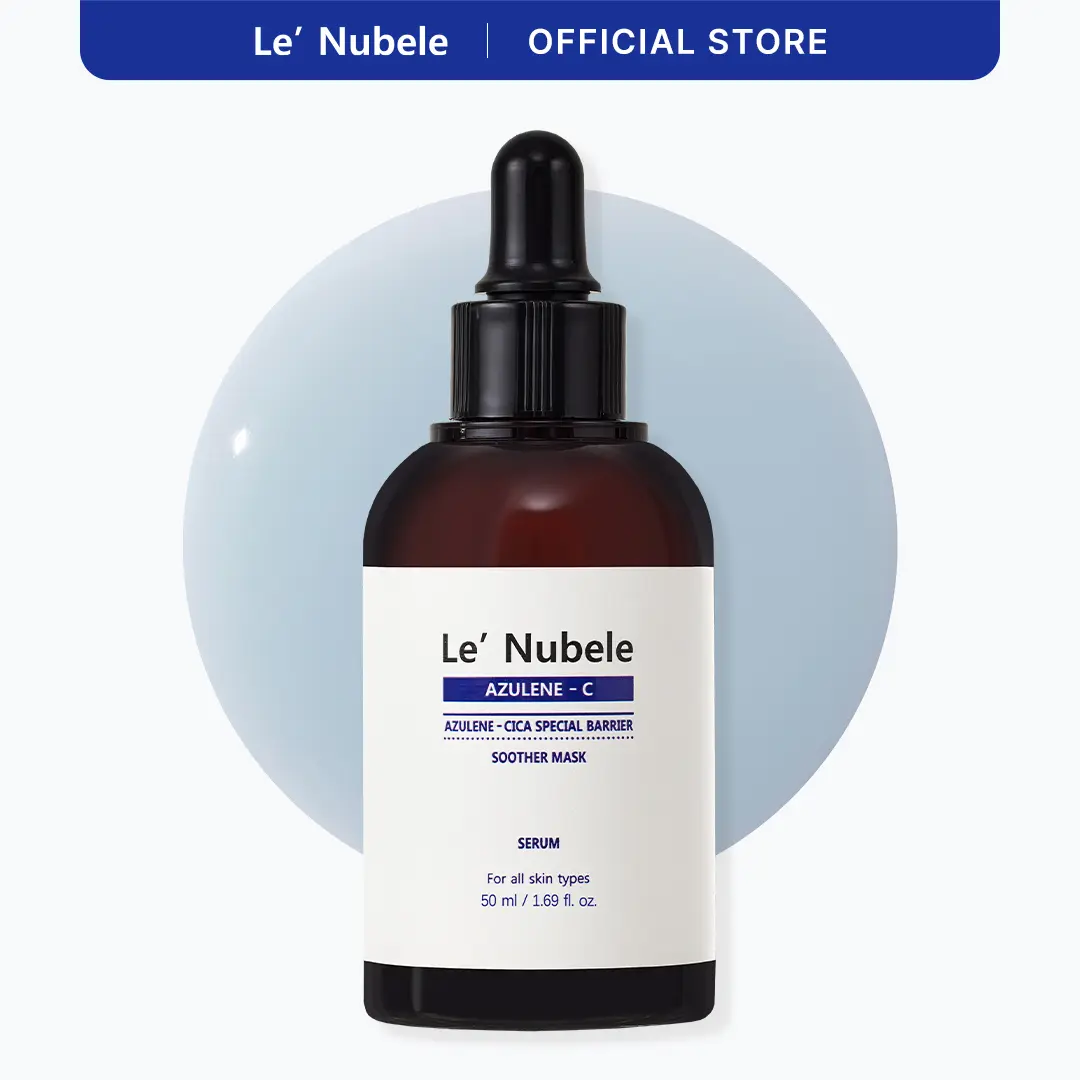 [Le Nubele] AZULENE CICA SOOTHER MASK SERUM | Advanced soothing formula with deep hydration | Azulene + Cica + Panthenol + Hyaluronic Acid + PDRN + TECA | Korean Skincare | 1.69 fl. oz
