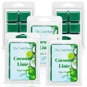 5 Pack - Coconut Lime - Amazing Combination of Citrus and Tropical Scented Melt- Maximum Scent Wax Cubes/Melts - 2 Ounces x 5 Packs = 10 Ounces