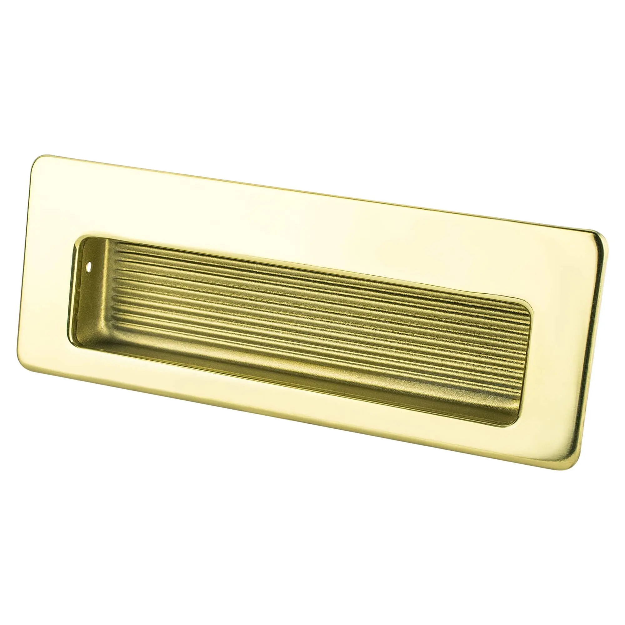 Berenson 6691-107-B Zurich Contemporary Recess Pull - Gold Plated, 1 11/16 in., 1/2 in., 3 21/32 in.