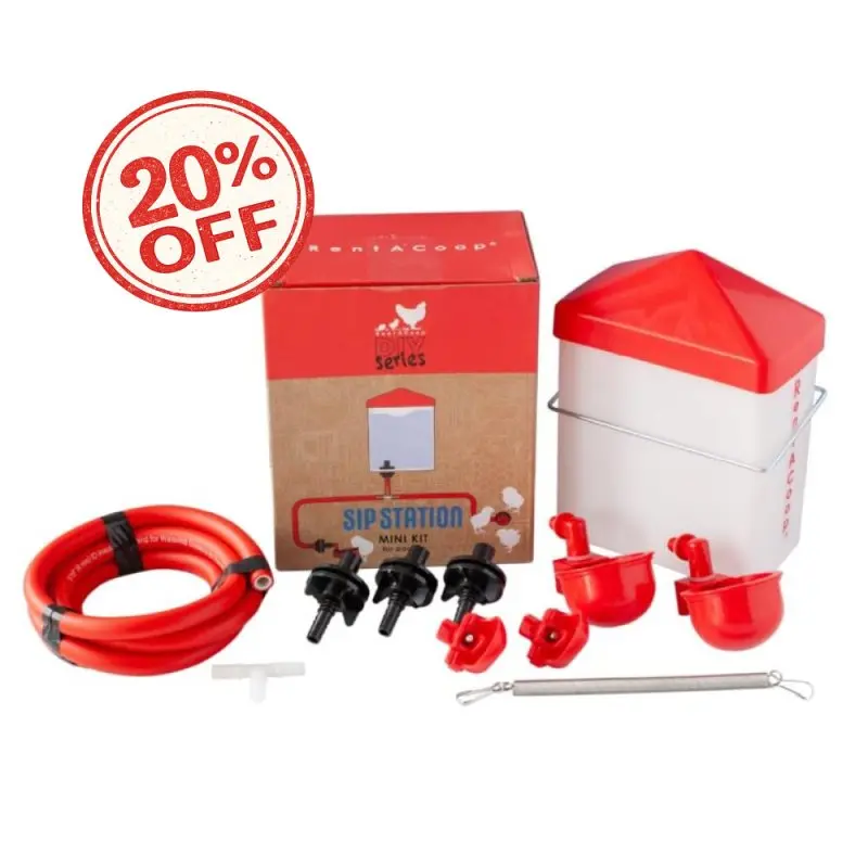 RentACoop DIY Sip Station Watering System Mini Kit for Poultry