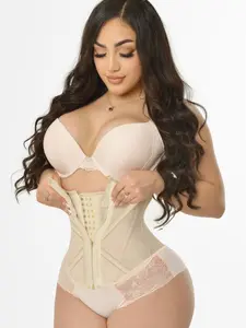 2002 Ultra Snatching Waist Trainer - High Compression Soft Inner Material 3 Rows Adjustable Gold Hooks Invisible Under Clothing
